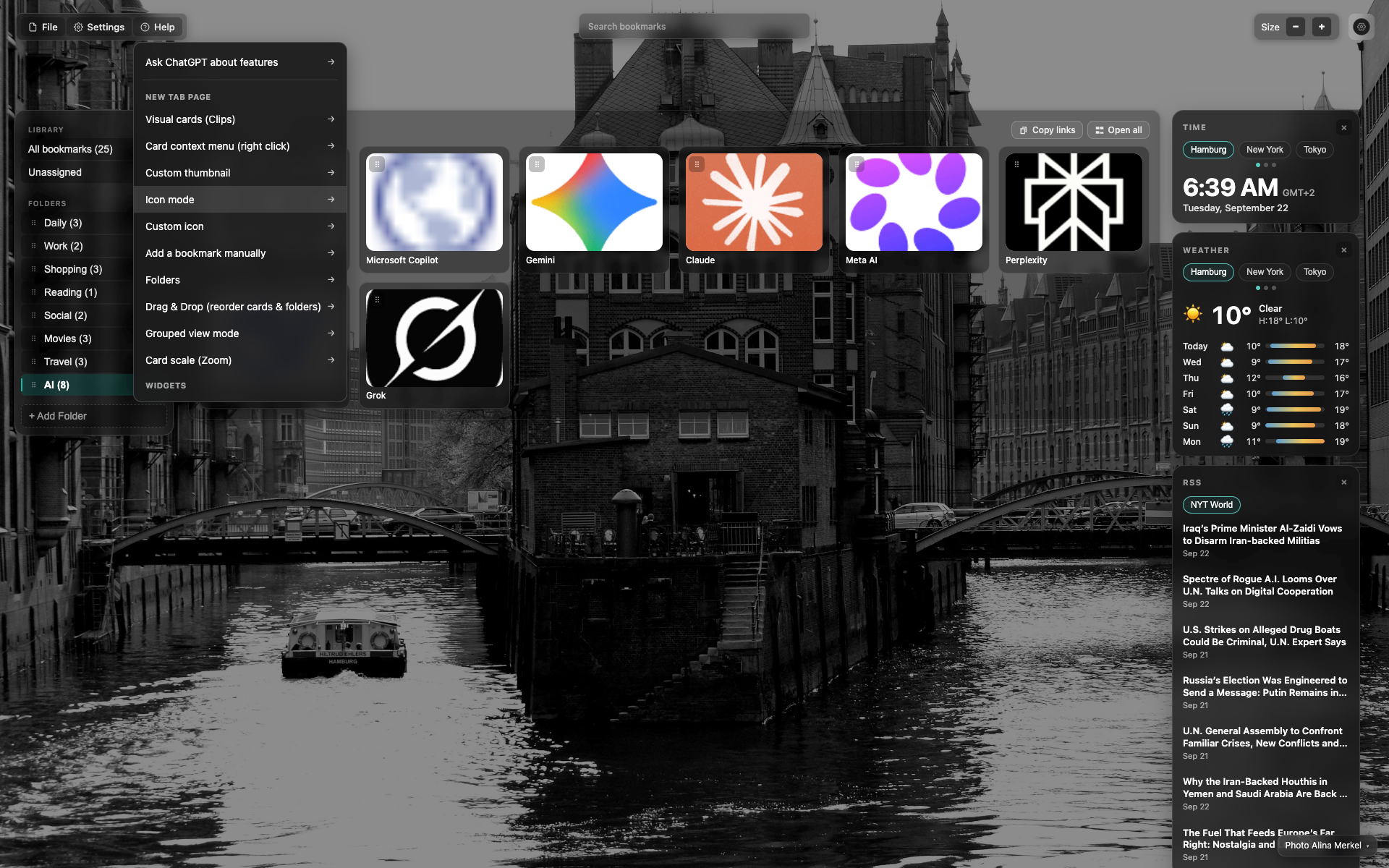 Dropdown by the ? button